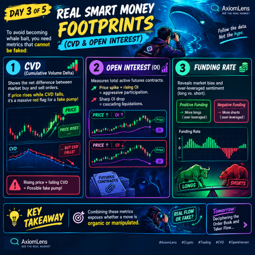 Day 3 of 5 | Real Smart Money Footprints (CVD & Open Interest)