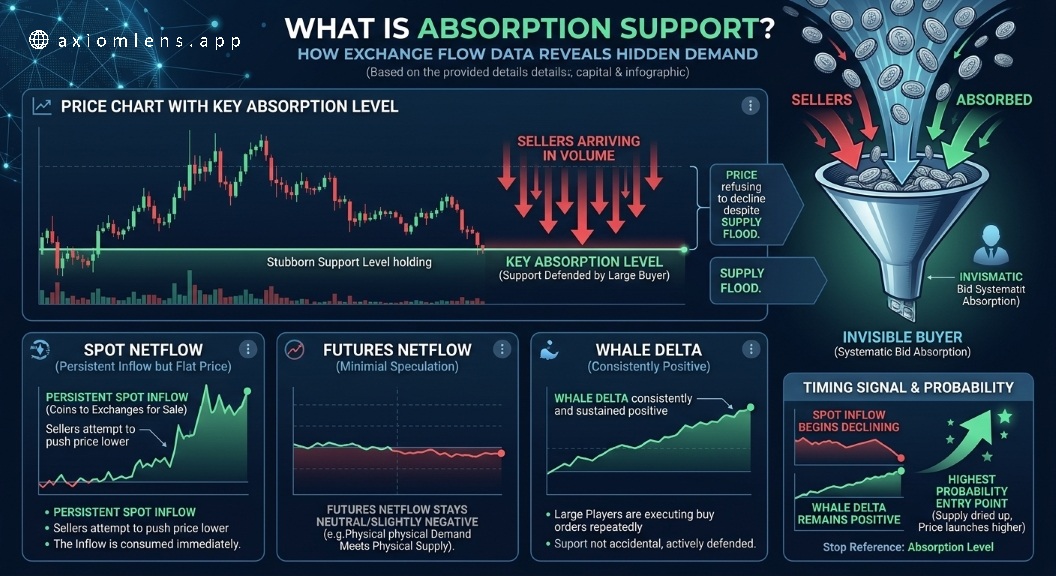 What is Absorption Support and How Exchange Flows Reveal Hidden Demand
